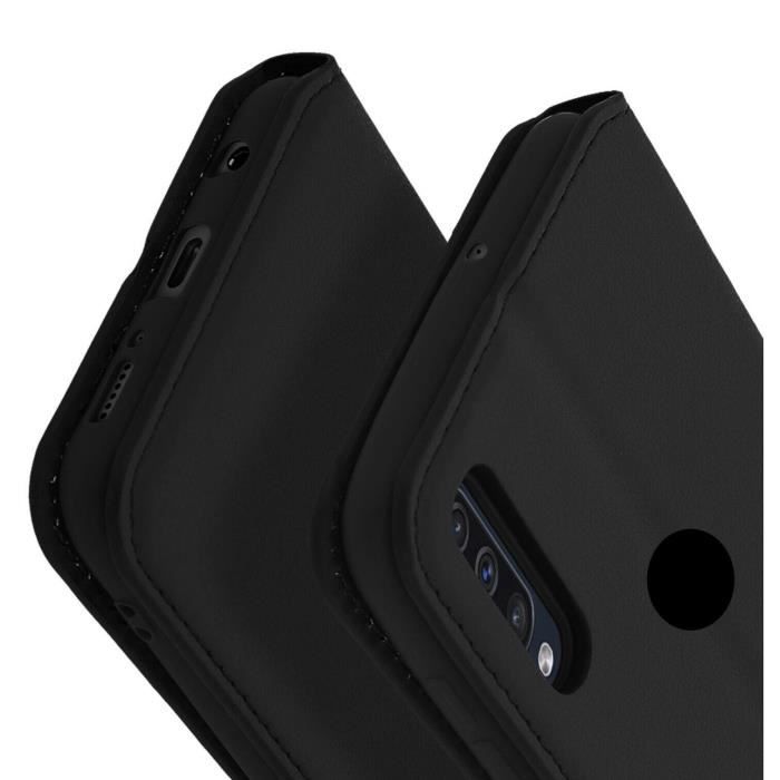 Etui Samsung Galaxy A20e - Housse Portefeuille folio porte carte - Noir