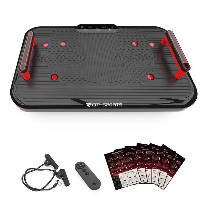 Citysports Plateforme Vibrante Plaque de vibration Plaque Vibrante Appareil de Musculation Machine Puissant vibrante Bluetooth avec