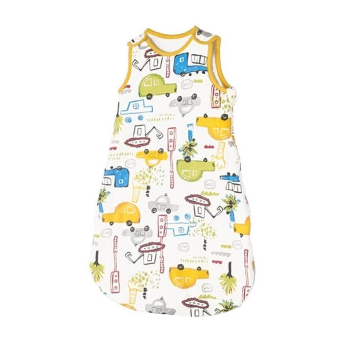Sac de couchage à fermeture éclair pour nouveau-né, sac de couchage en coton à manches courtes pour bébé, couverture de literie S
