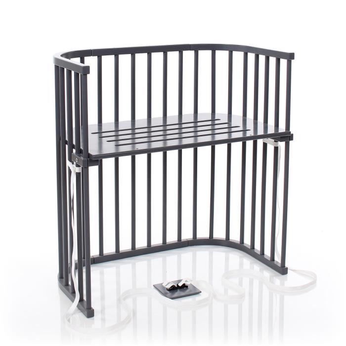 Berceau cododo Babybay Boxspring - Laqué gris ardoise