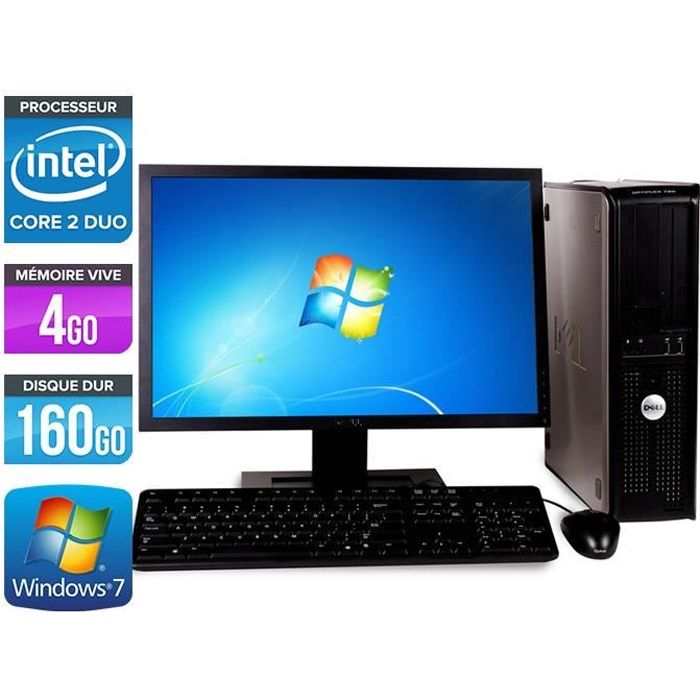 Ordinateur portable - Dell 780 - Core 2 Duo 2,93GHz - 4Go + Ecran 22''
