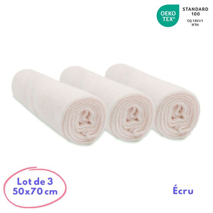 Lot 3 housses pour Matelas à Langer 50x70 Bambou