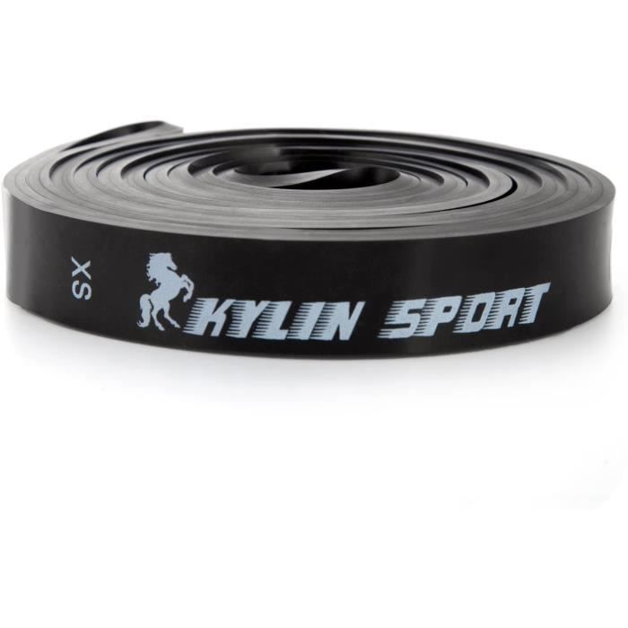 KYLIN SPORT Bande Elastique de Résistance Bande Latex de Yoga pour Musculation Crossfit(Noir 25-65LB)