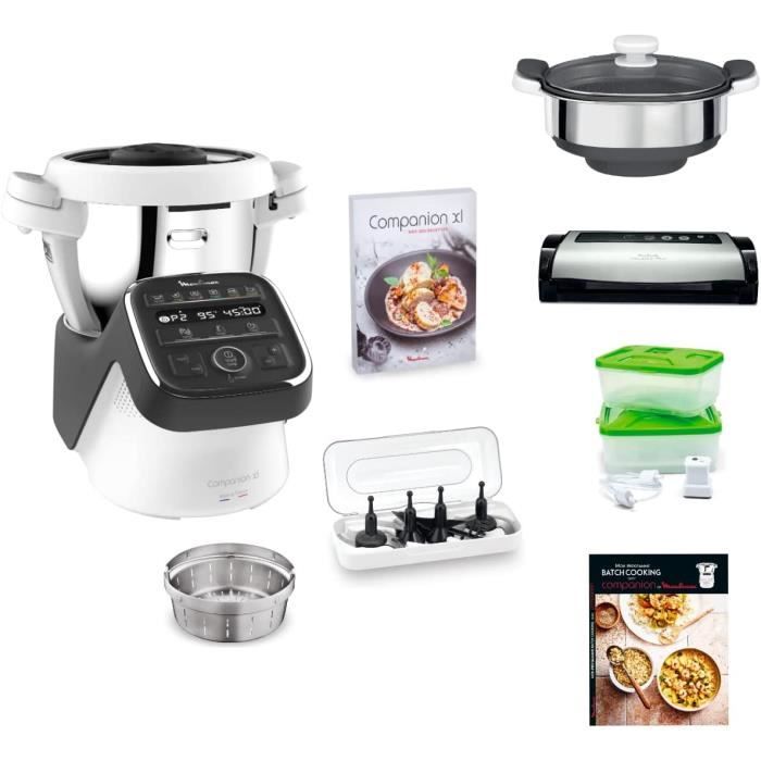 Moulinex Companion XL Robot cuiseur 4,5 L, 12 Programmes automatiques, 1550 W, 5 accessoires, Livre 300 recettes inclus, Bund