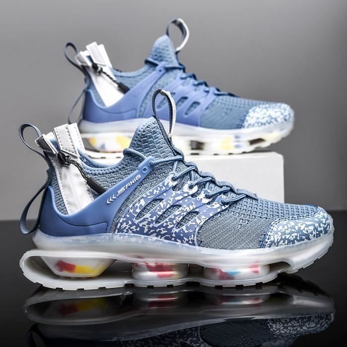 Bleu Baskets Homme-chaussures de sport