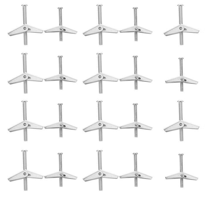 20pcs boulons à bascule durables de haute qualité suspendus des articles lourds boulon pour CHEVILLE - FIXATION FACILE
