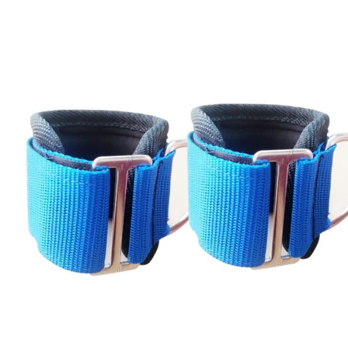 2 pièces sangle de cheville réglable gymnase entraînement Durable poignet de poids pour Fitness Sport BARRE - HALTERE - POIDS