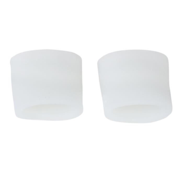 Paire de Protecteurs Séparateurs Gel Toe pour Oignons Blisters Corns (Blanc)