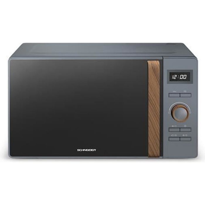 SCHNEIDER - SCMWN25GDG - Micro-ondes Gril FJORD - 900 Watts - Grill - 1000 Watts - 25 litres - Fonction Décongélation - Gris