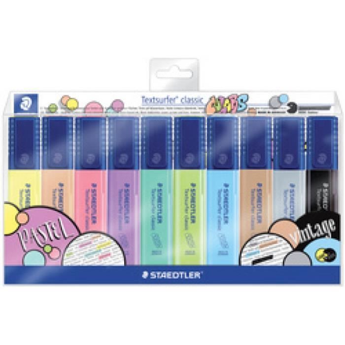 STAEDTLER Surligneur -Textsurfer classique COLORS- 'tui de 4 0,000000 Noir