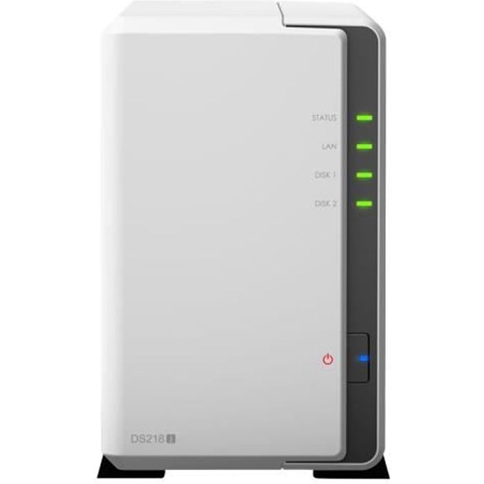 SYNOLOGY - Serveur de Stockage (NAS) - DS218J - 2 Baies - Boitier nu