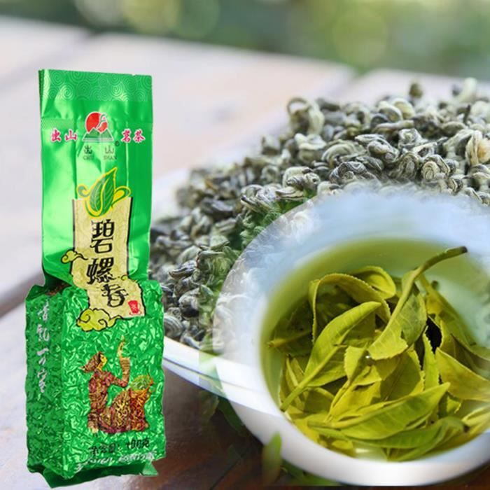 NEUFU Thé Vert Chinois Biologique Frais Infusion Biluochun AAAAA Premium 100g