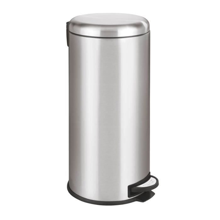 Poubelle cosmétique à pédale Leman Easy Close acier inox - 22705100