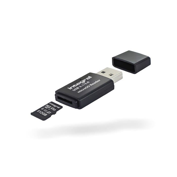 Integral Lecteur de Cartes Mémoire - INCRUSB3.0MSDV2 - USB 3.1 - microSDHC - microSDXC
