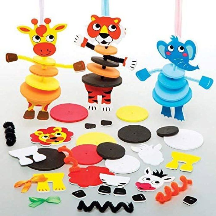 Baker Ross Kit Couture Enfant Animaux De La Jungle - Lot De 4 Modèles Créatifs
