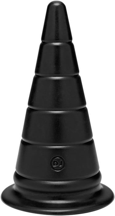 Plug Anal Progressif Baguette à Perles Cœur - 6 Perles, Silicone Noir, Neuf