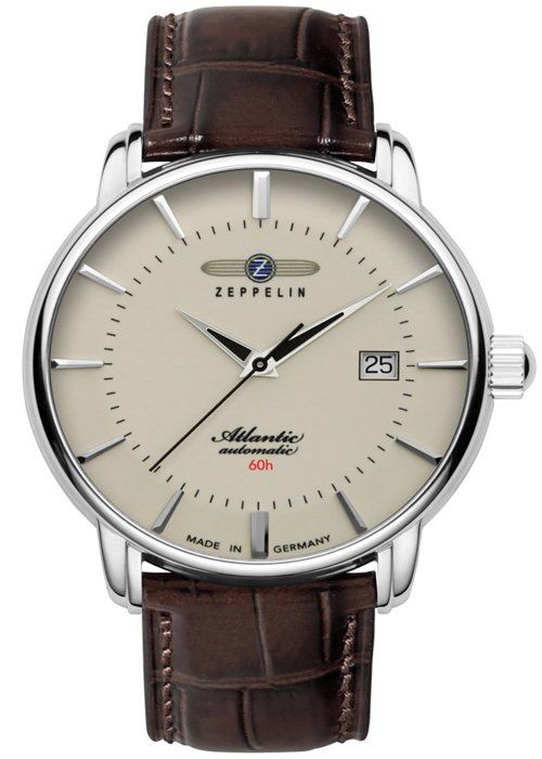 Montre - Homme - 8460-5 - Cuir - Acier inoxydable - Étanchéité 5 bars
