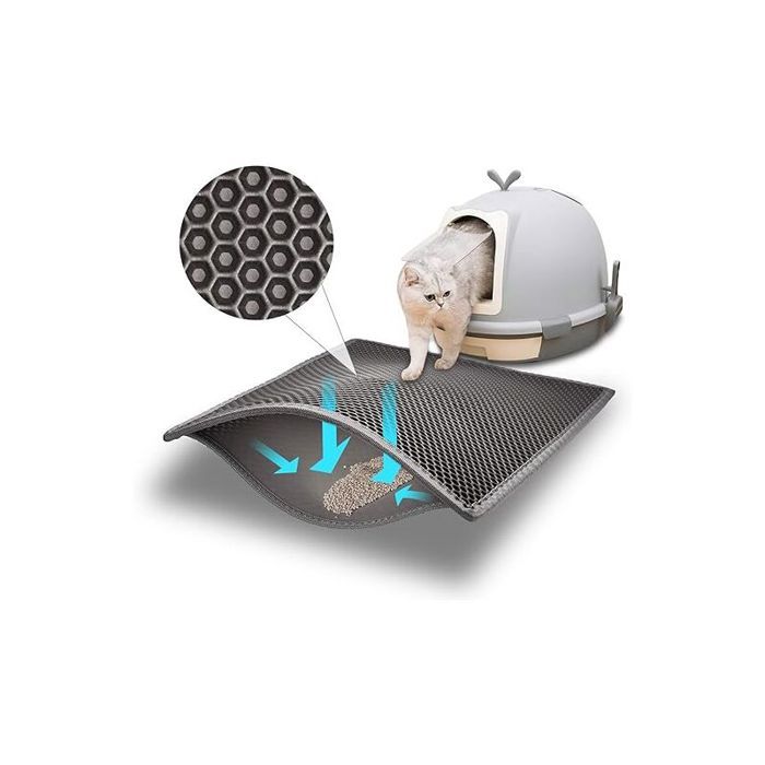 Meilleurs prix pour Tapis Litire pour Chat 61x38 cm Impermable Non Toxique Design en Nid dAbeille YYV