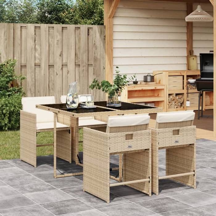 Ensemble à manger de jardin VIDAXL 5 pcs