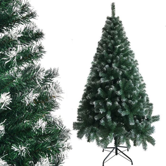 Sapin De Noël Artificiel Relaxdays 180 Cm - Aiguilles PVC Et PE, Aspect Naturel, Support Bois, Sac De Rangement