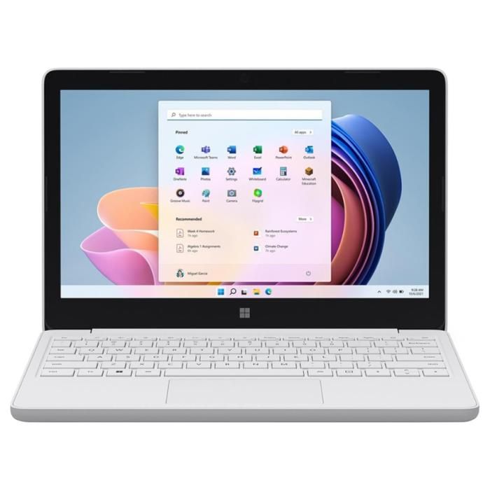 PC Portable Microsoft Surface Laptop SE 11 – 8 Go/128 Go SSD – Celeron 1.10 GhZ – Blanc – QWERTY – Grade AB – Sans Chargeur