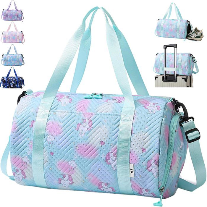 Sac De Sport Enfant Jumpopack – Danse, Gym, Voyage – Compartiment Chaussures Ventilé, Poche Humide, Sangle Réglable – 18x9.75x8 Pouces