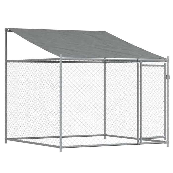Meilleurs prix pour (41053)Niche/enclos pour chiens CHICCage pour chien avec toit et porte gris 2x2x2 m acier galvanisé FR