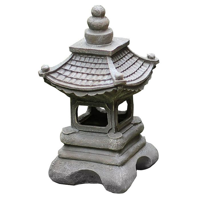 Style Japonais Cour DéCoration RéSine Lampe Solaire Palais Lanternes Zen Paysage LumièRes Maison Jardinage DéCoration