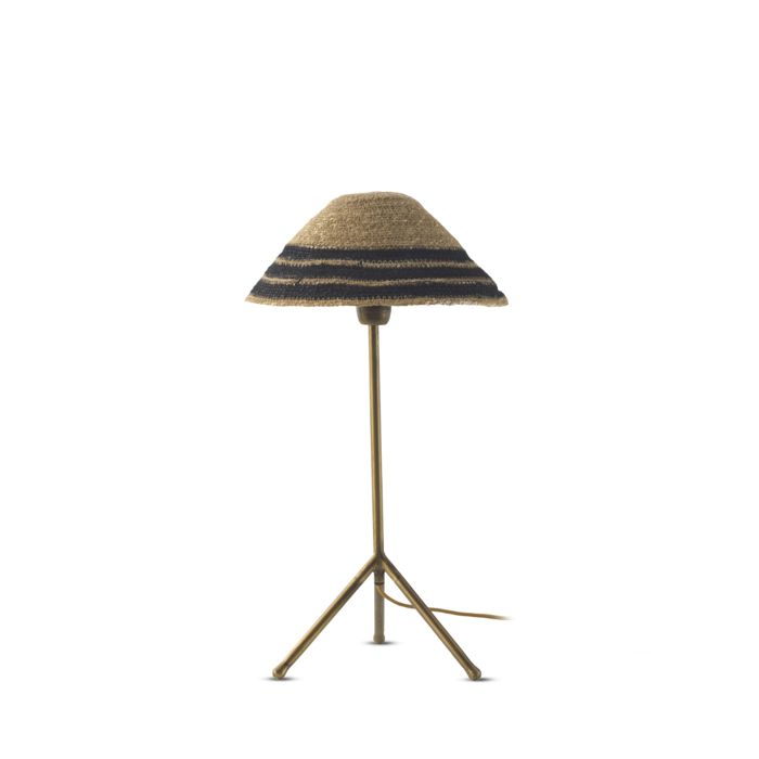 Lampe à poser avec abat-jour en fibres naturelles tressées.-REF.10800 Lampe à poser avec abat-jour en fibres naturelles tressées.-REF.10800