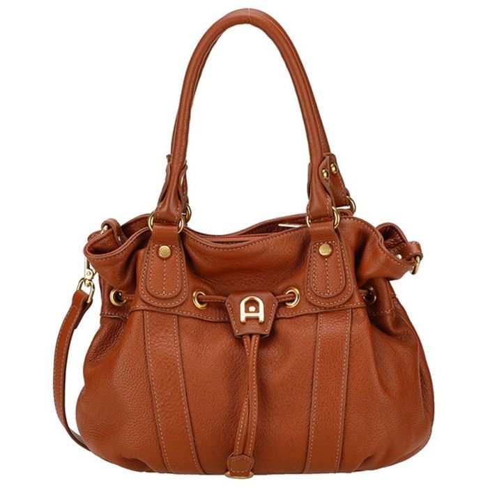 Arthur & Aston - Sac à main en cuir Camille M cognac - 13314