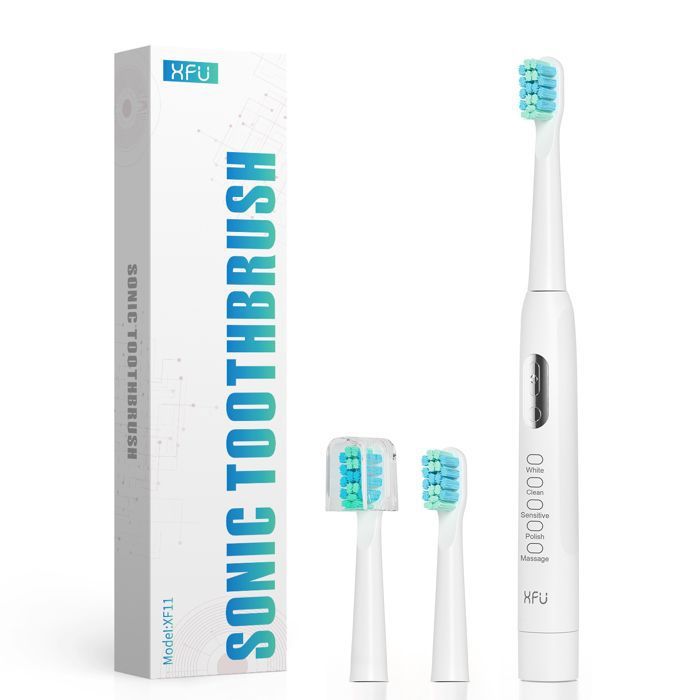 Brosse à Dents Électrique Soniques Brosse a Dents Électrique pour Adultes et Enfants avec 5 Modes 2 Têtes Electric Toothbrush
