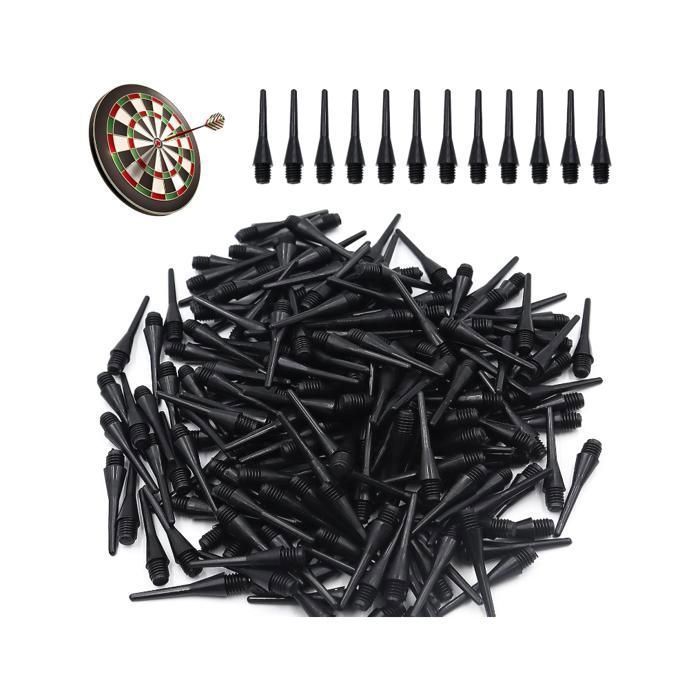 Pointes fléchette plastique - XVX - Lot de 200 pièces - Pour jeux de fléchettes et activités récréatives