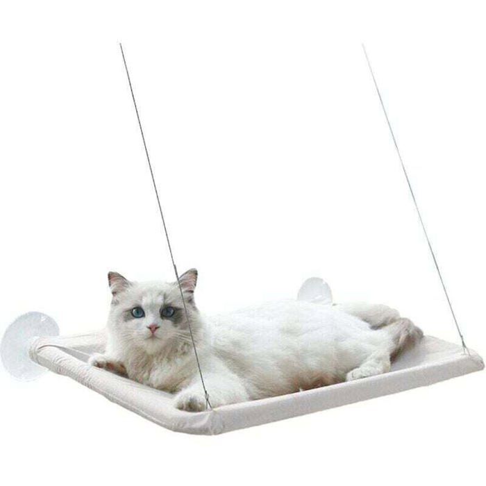 Étagère de repos pour chat de sécurité montée sur fenêtre Siège ensoleillé Lits pour chats peu encombrants pour chats d