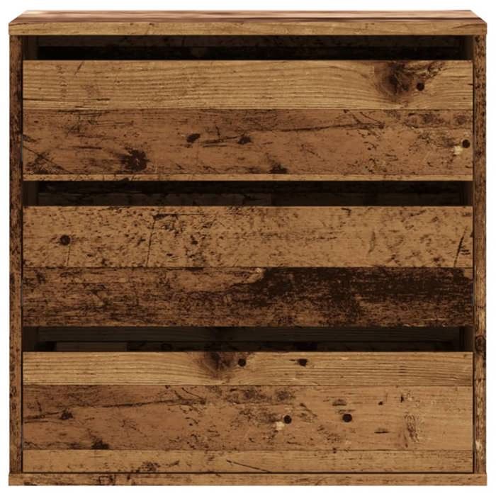 Moderne Commode dangle BURKE MEUBLE BAS vieux bois 60x41x58 cm bois dingénierie AA3187