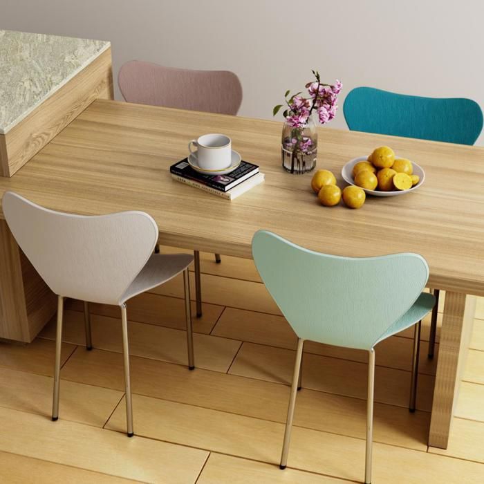 Lot de 4 Chaises de Salle Manger PIPIPOXER Chaises de Cuisine Siège en PP Plastique Blanc/Bleu clair/Bleu/Rose 45 5x40x82 5 cm