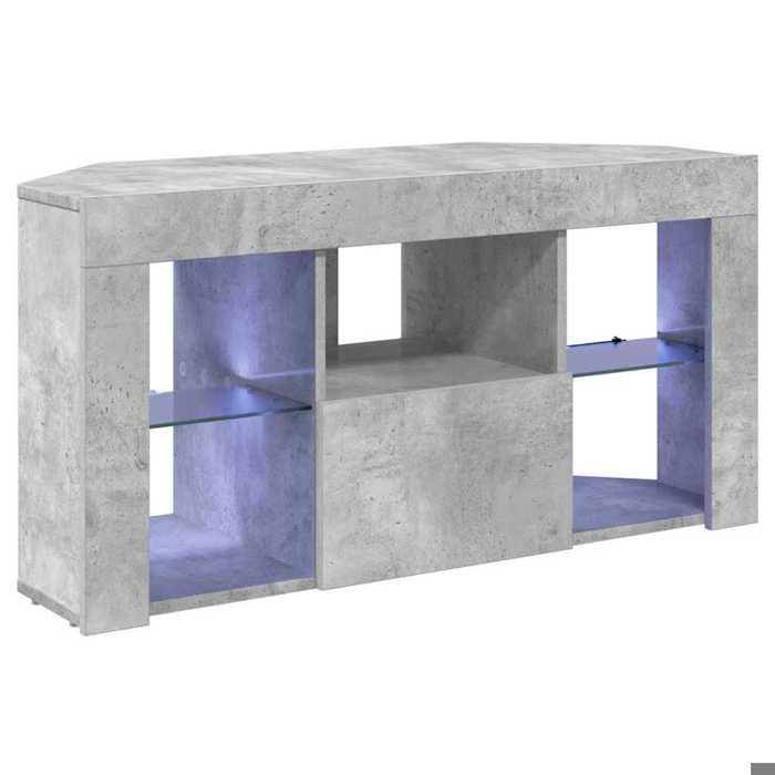 En solde Armoire TV murale - CLOUD - Meuble TV Suspendu Flottant - LED - dAngle Montage mural Gris béton 100x40x50 cm LL2616