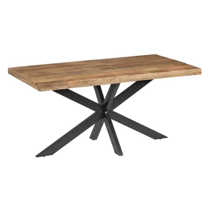 Table à Manger - Meubles&Design - Table à manger 180 cm bois manguier et base étoile noire SÉLÉNIA Table à Manger - Meubles&Design - Table à manger 180 cm bois manguier et base étoile noire SÉLÉNIA