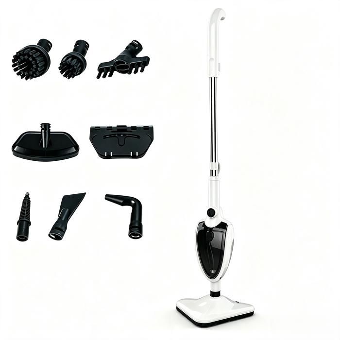 Mop à vapeur chaude électrique - PAS DE MARQUE - Modèle multifonction - 250 ml - Anti-acariens - Prêt 18 s