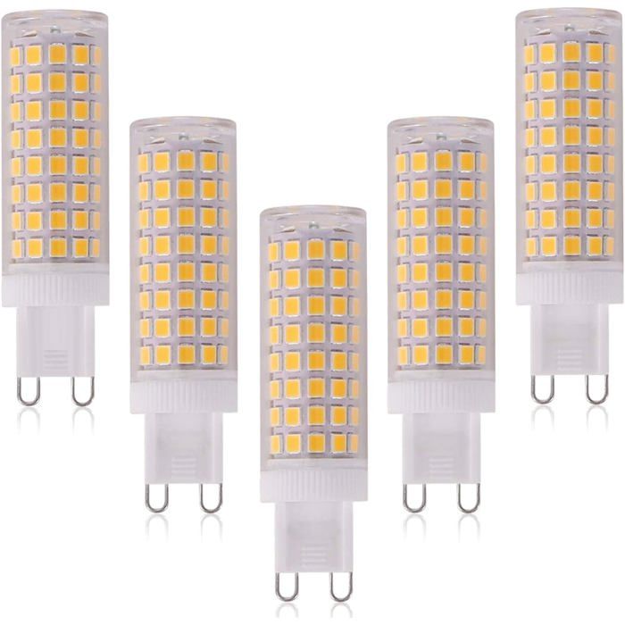 Ampoule Led G9 Sans Scintillement 900Lm Non-Dimmable 10W Équivalent 100W Blanc Chaud 3000K Lot De 5 [Classe Énergétique A+][BI112]