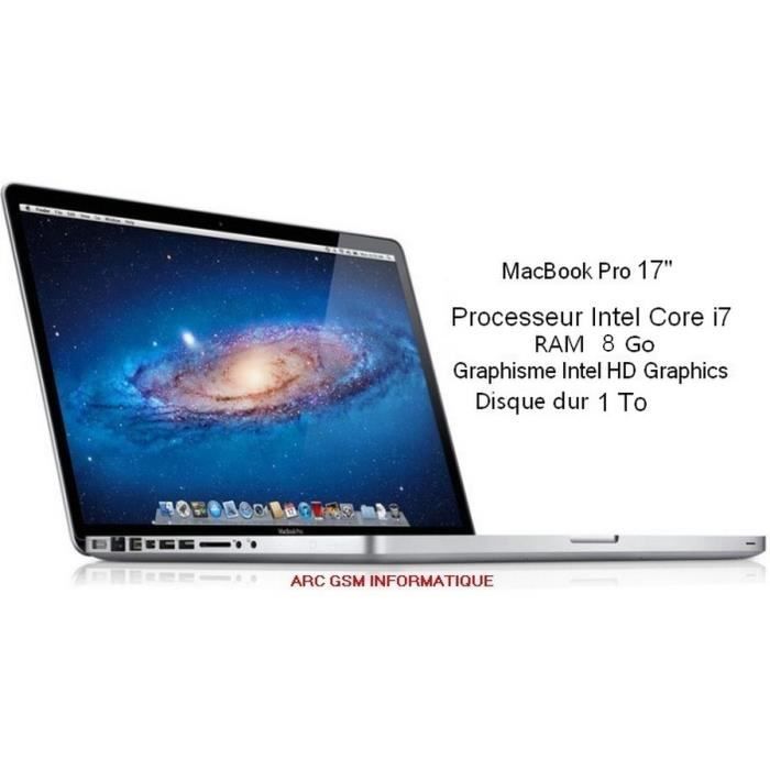 Top achat PC Portable MacBook Pro 17" core i7 pas cher