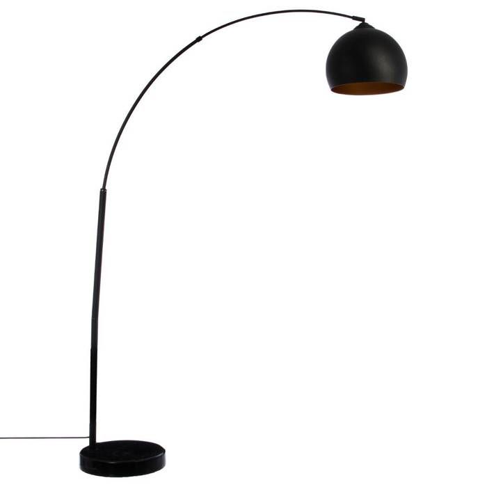 Lampadaire Arc Alara Noir H177 Cm - Atmosphera Métal Élégant Pour Salon Et Intérieur Moderne