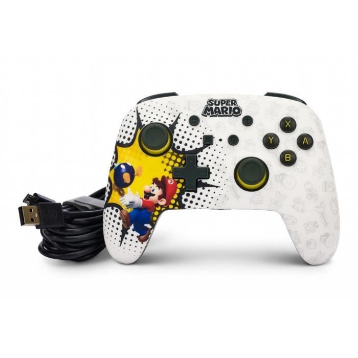 PowerA NSGP0085-01 accessoire de jeux vidéo Noir, Bleu, Rouge, Blanc, Jaune USB Manette de jeu Analogique Nintendo Switch