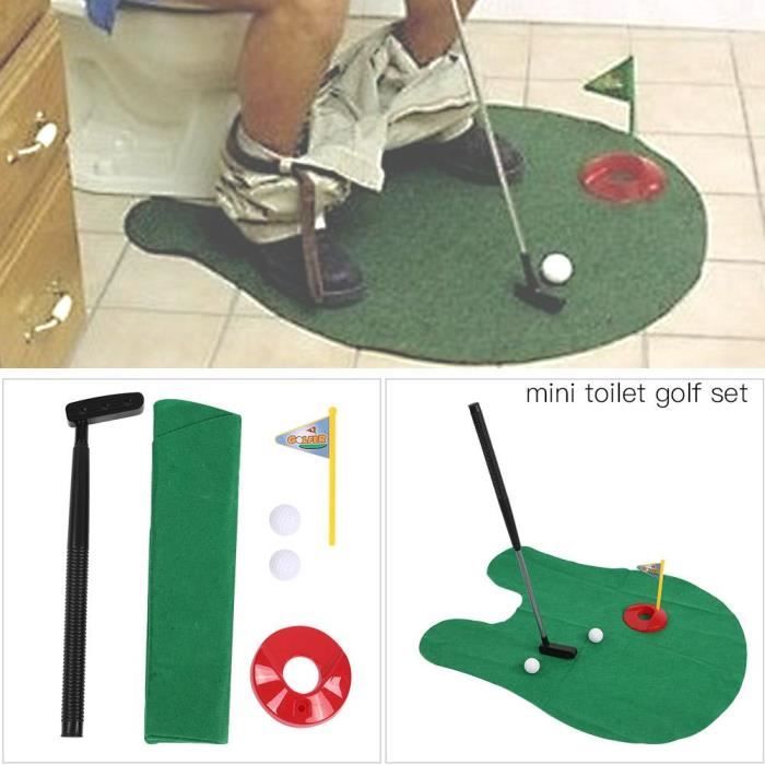 1 set mini salle de bain temps de toilette golf jeux ensembles  divertissement cadeau jouet - Cdiscount Sport