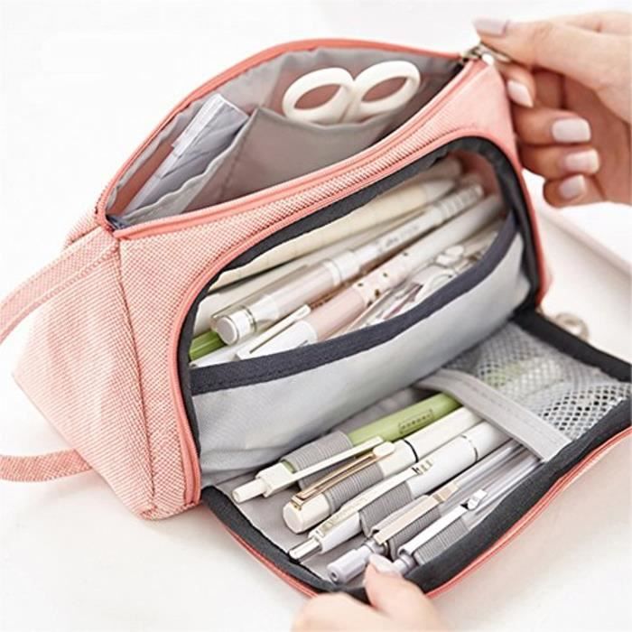 Trousse Ballerine En Coton Brodé - Rangement Maquillage Ou école - Fait Main En France