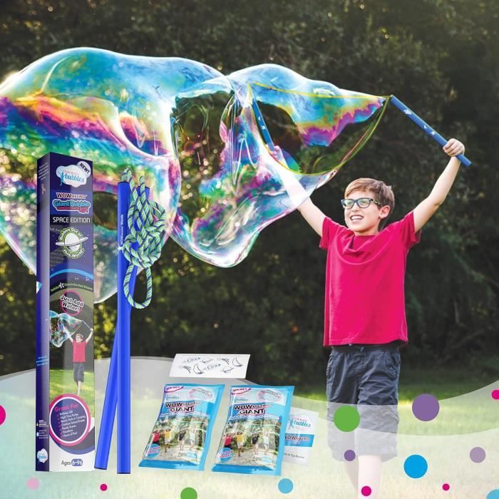 CYJJYZ 32Pcs Baguette à Bulles Ensemble, Bulles de Savon Enfant Géante Kit, Bulles de Savon géantes, Bulles Sticks pour Enfants pour Activités de Plein air, Mariage, Jeu Plein Air Été Fête