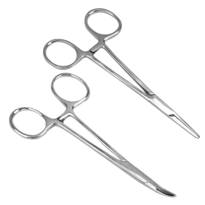 Pince de verrouillage - Inox - Kocher - Courbe - Droite - Outils vétérinaires