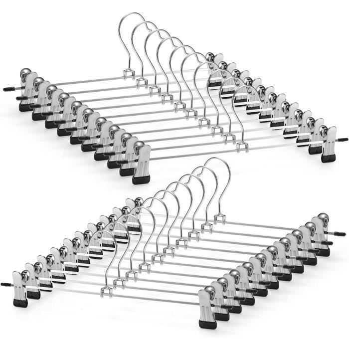Cintres Pour Pantalons Lot De 20 Cintres Pour Jupes Avec Clips