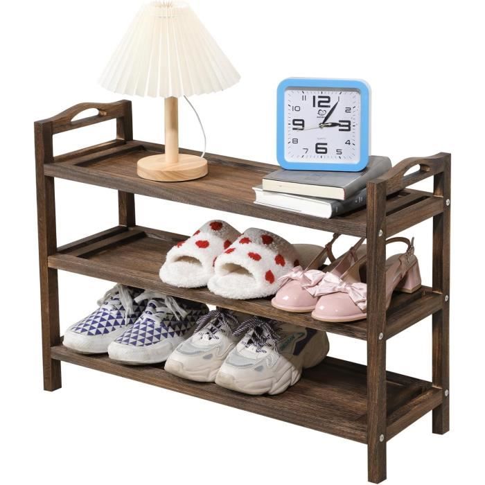 Petite étagère à chaussures à 4 niveaux, 6 à 8 paires Petite étagère à chaussures à 4 niveaux, 6 à 8 paires