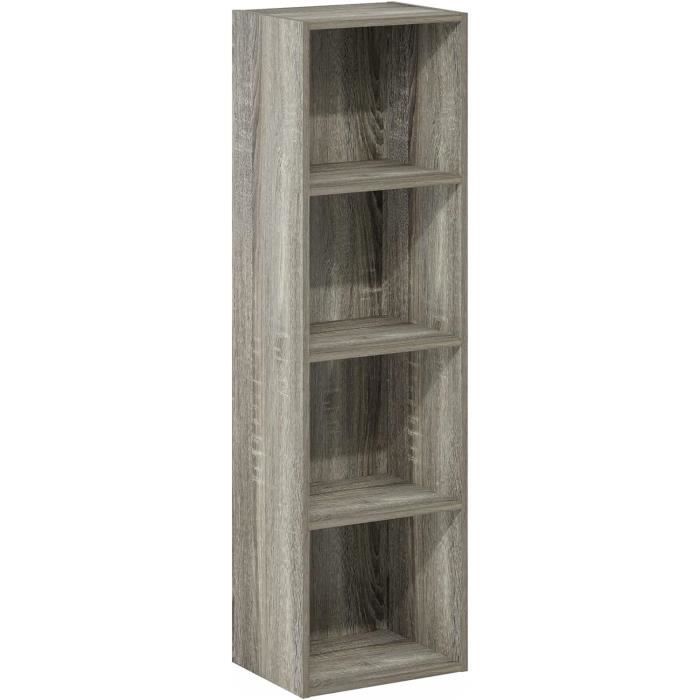 Ebern Designs Bibliothèque à 6 cubes, rangement à 2 niveaux, tablettes