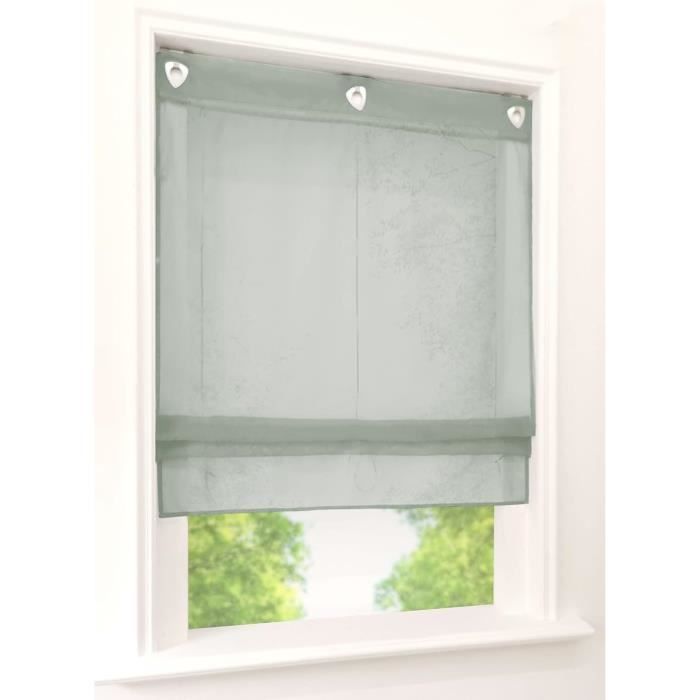 Store Rideau Roll On Store Romain Transparent Rideau Voilage Raffrollo avec Anneaux ...